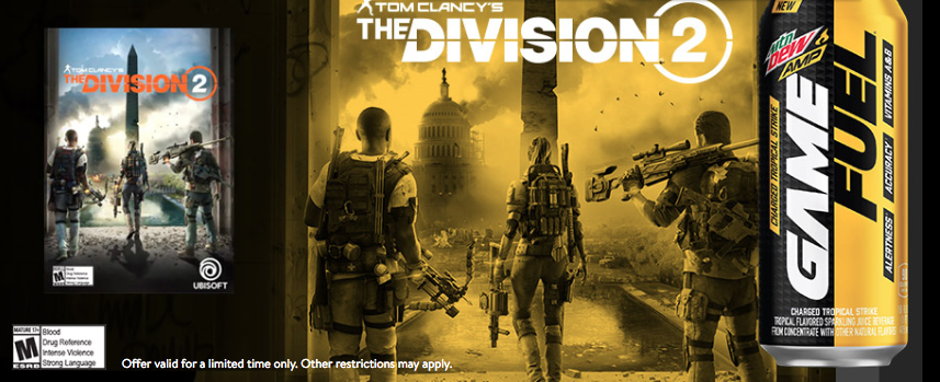 The Division 2 Private Beta Available Via Mountain Dew AMP Game Fuel Pre-Order on Walmart.com